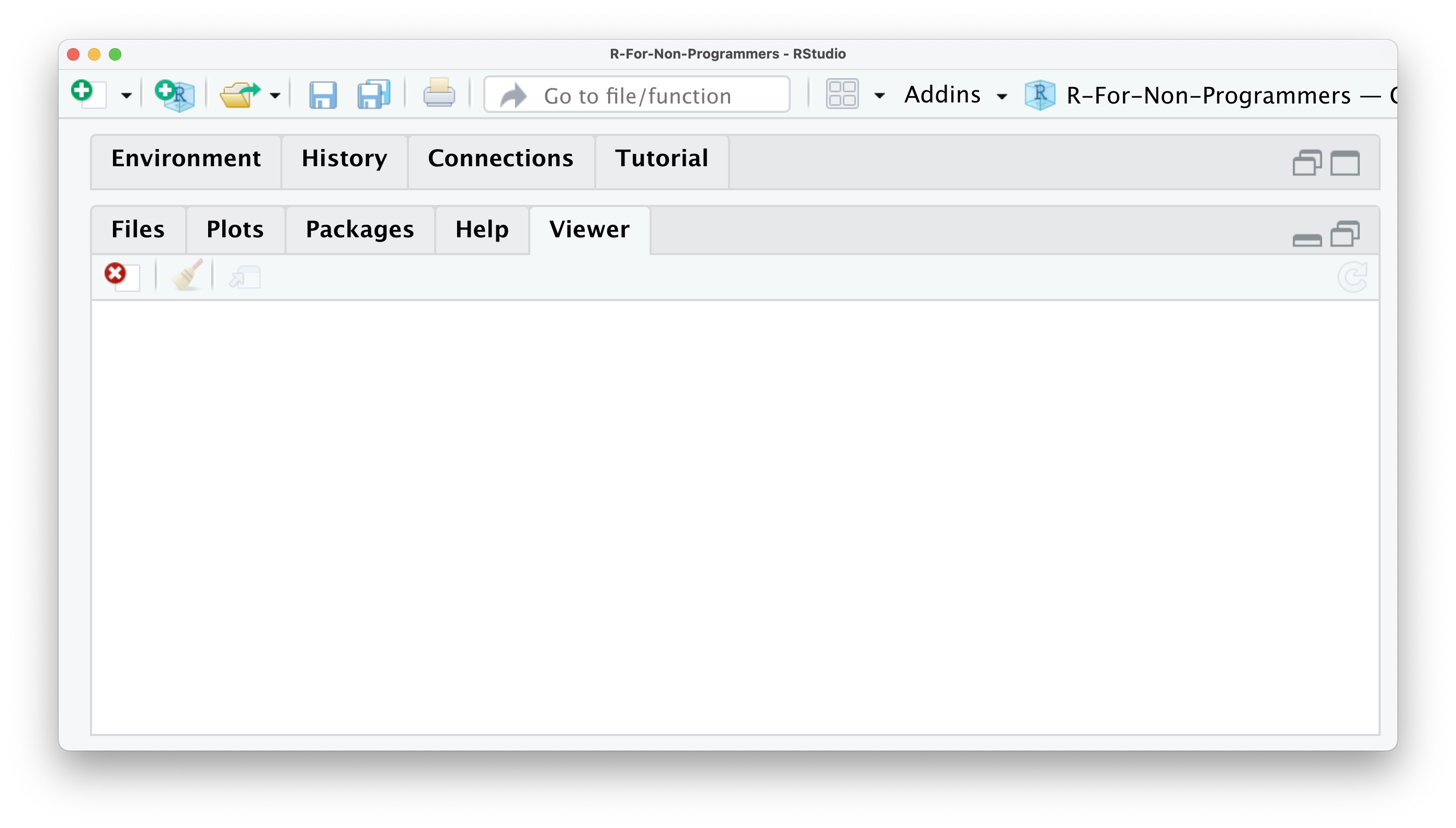 Screenshot of the Viewer tab in RStudio.